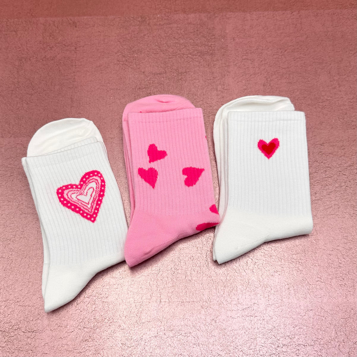 Heart Jacquard 3in1 Liner Socks