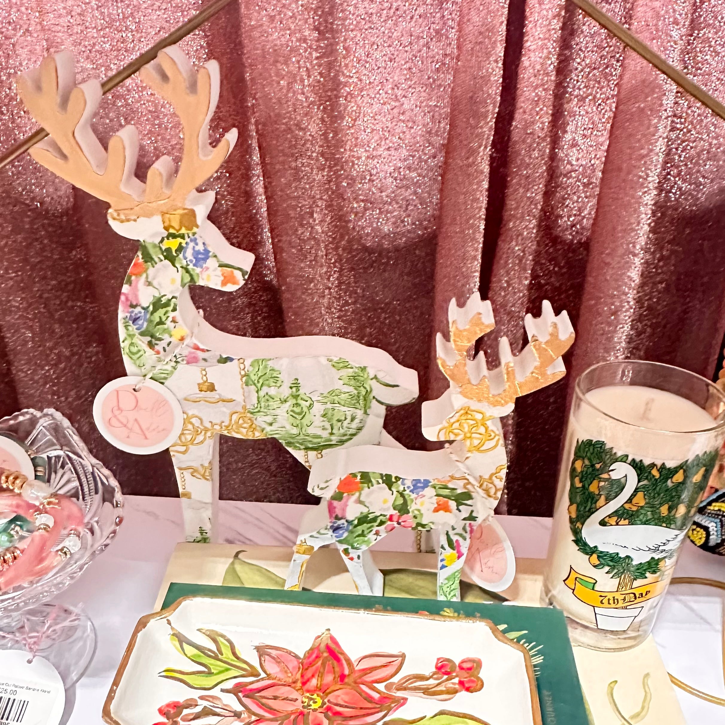 Decoupaged Christmas Deer