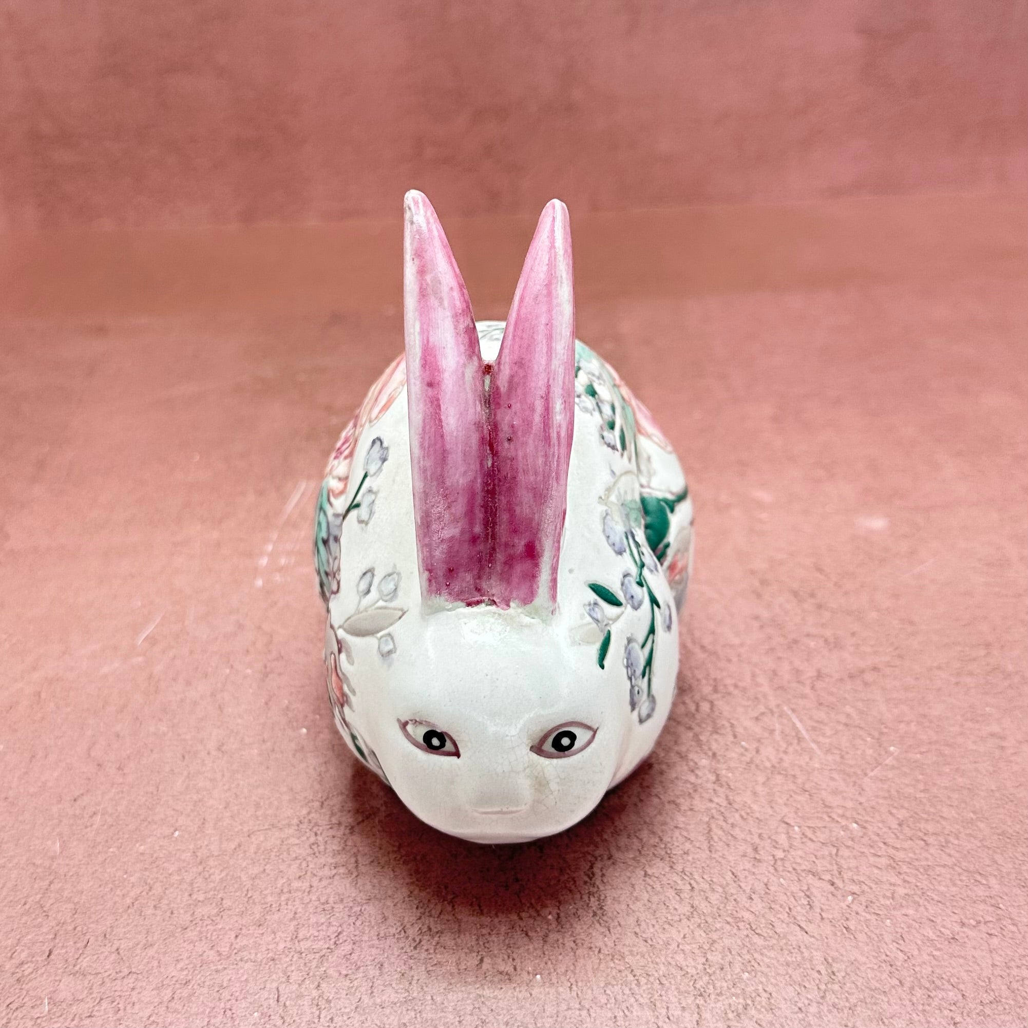 Andrea by Sadek Pink Porcelain Chinoiserie Bunny