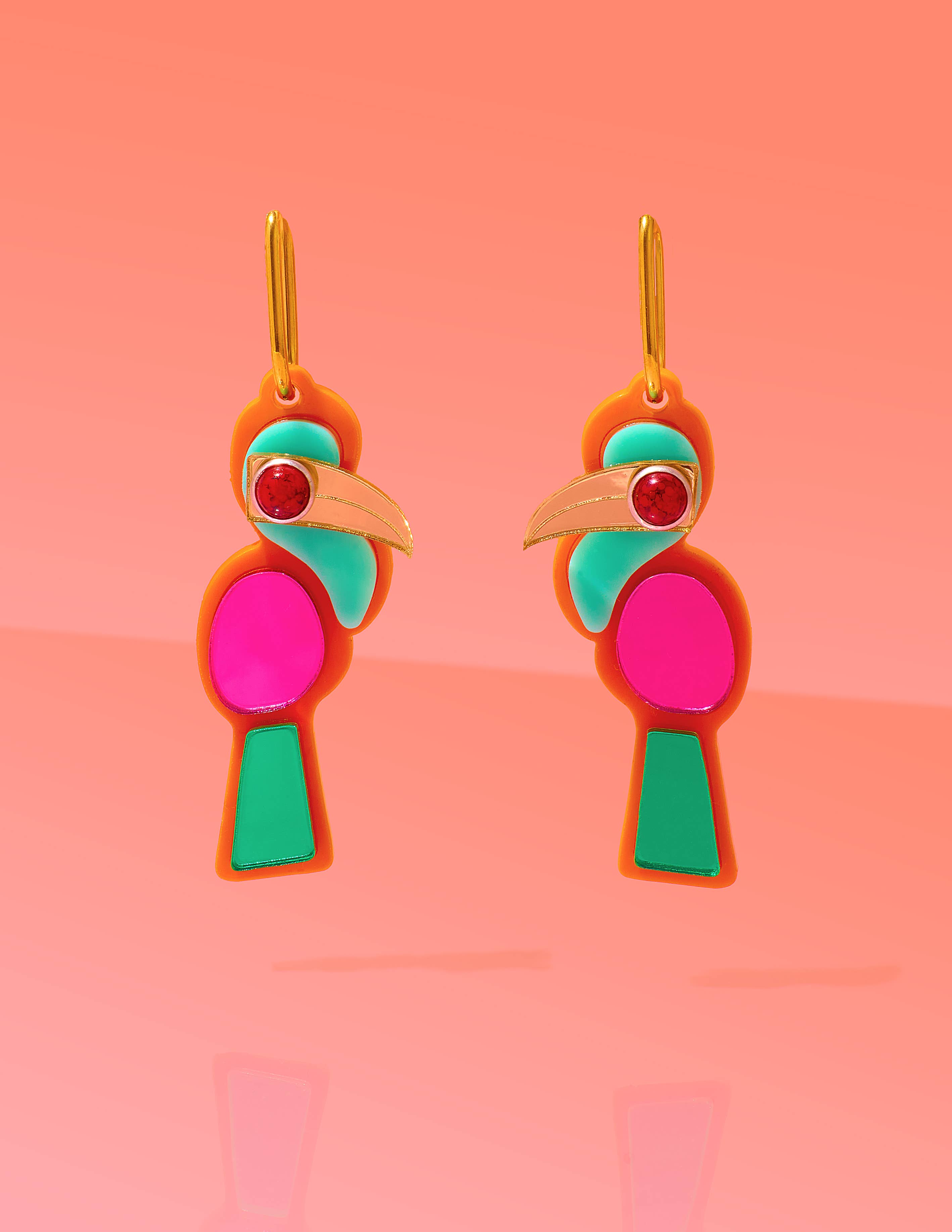 Toucan Hoop Earrings Vibrant