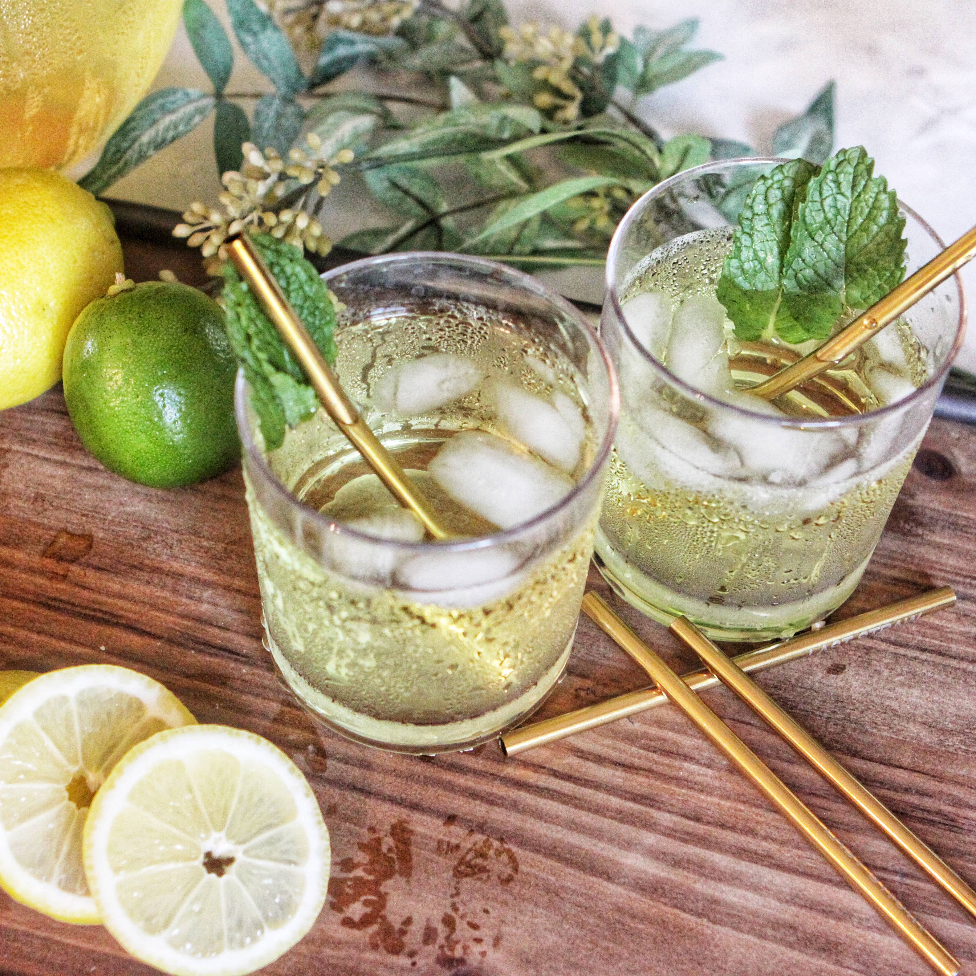 Rainbow Cocktail Metal Straw Set