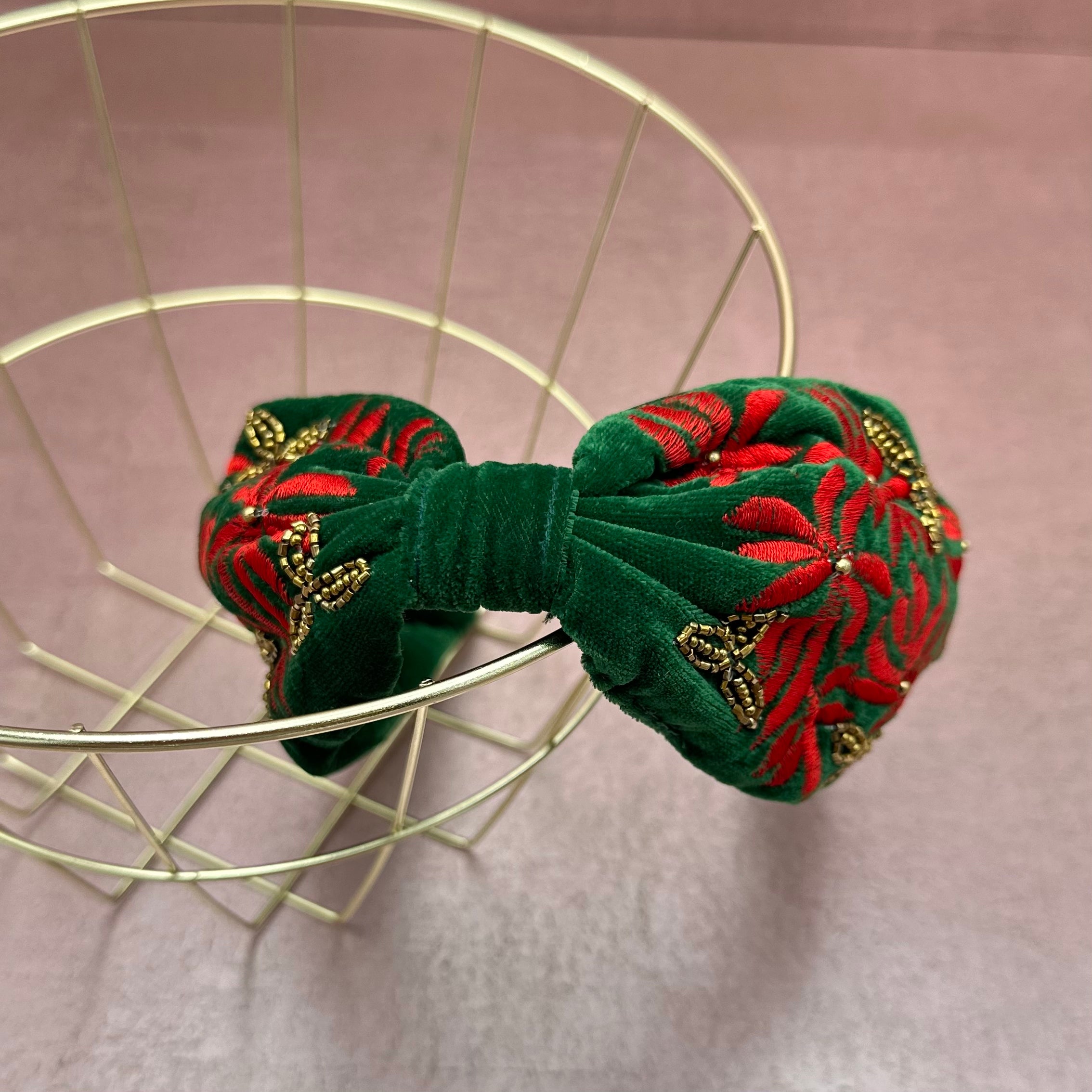Christmas Poinsettia Headband