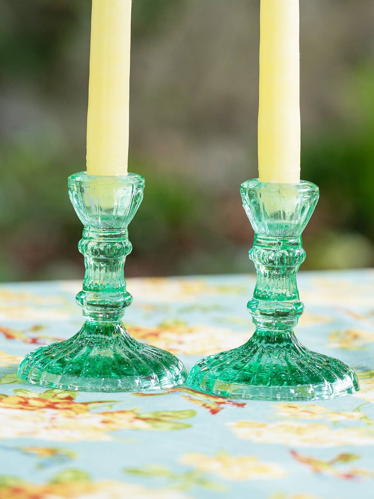 Vintage Green Candlestick