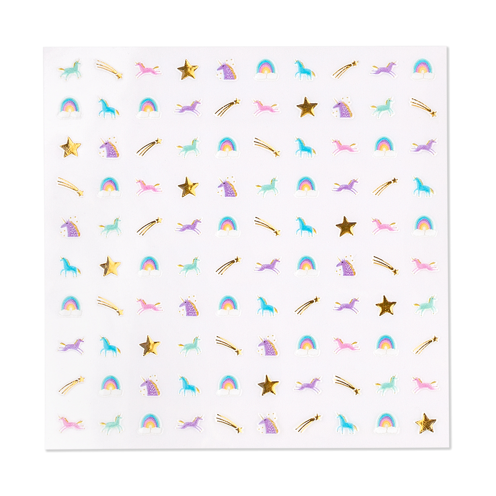 Unicorn + Rainbows Nail Stickers