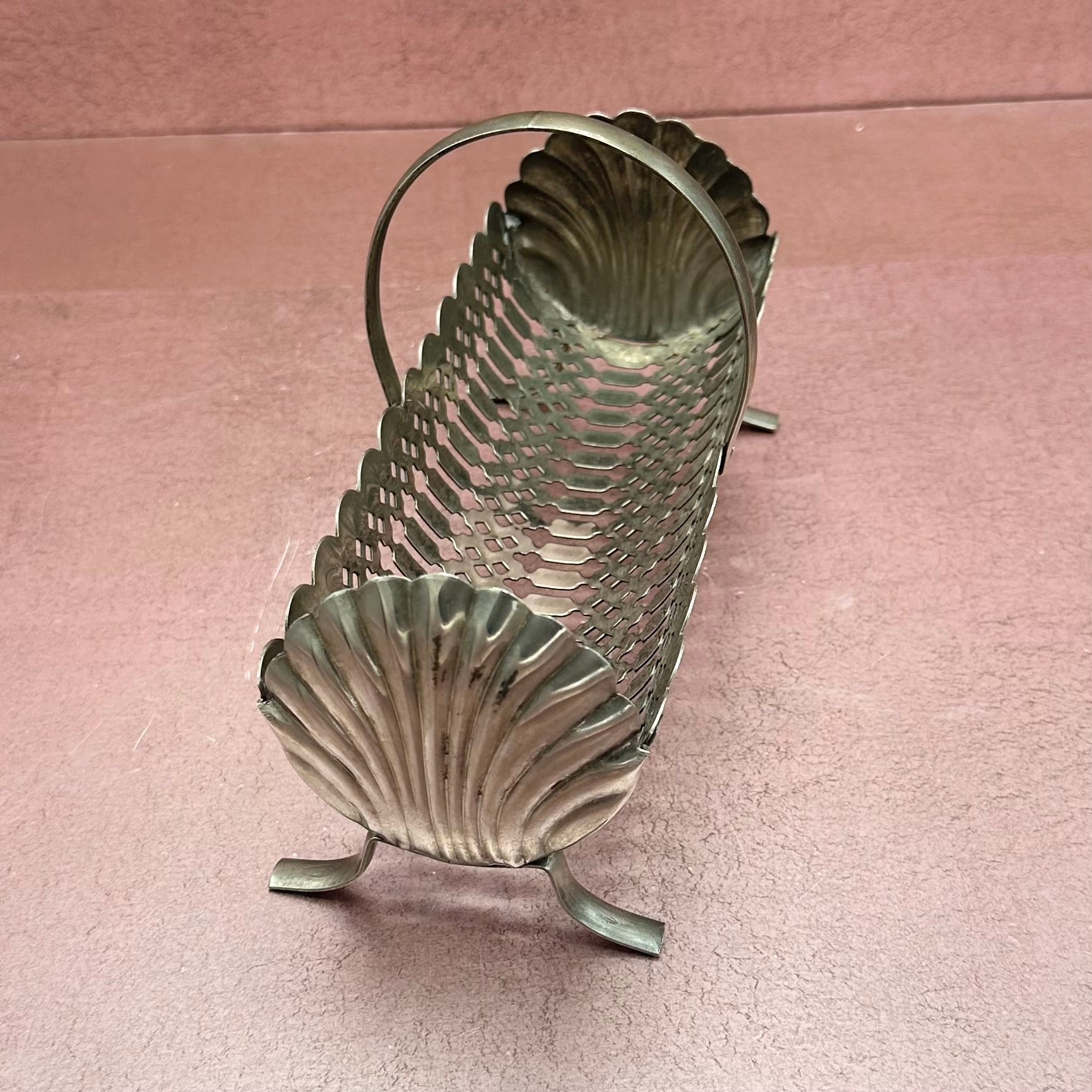 Vintage Silver Plated Shell Cracker Tray