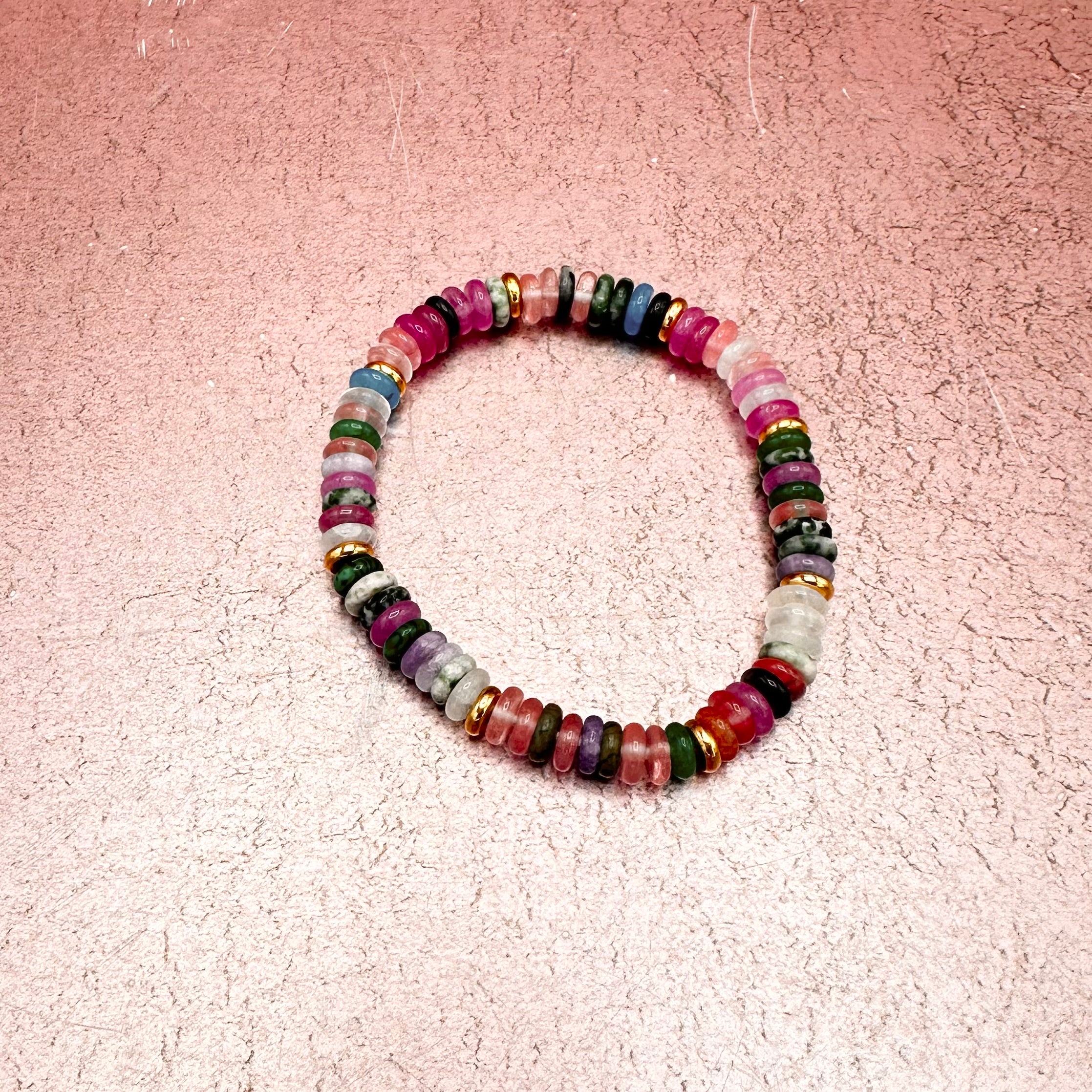Stone Multicolored Beaded Bracelet