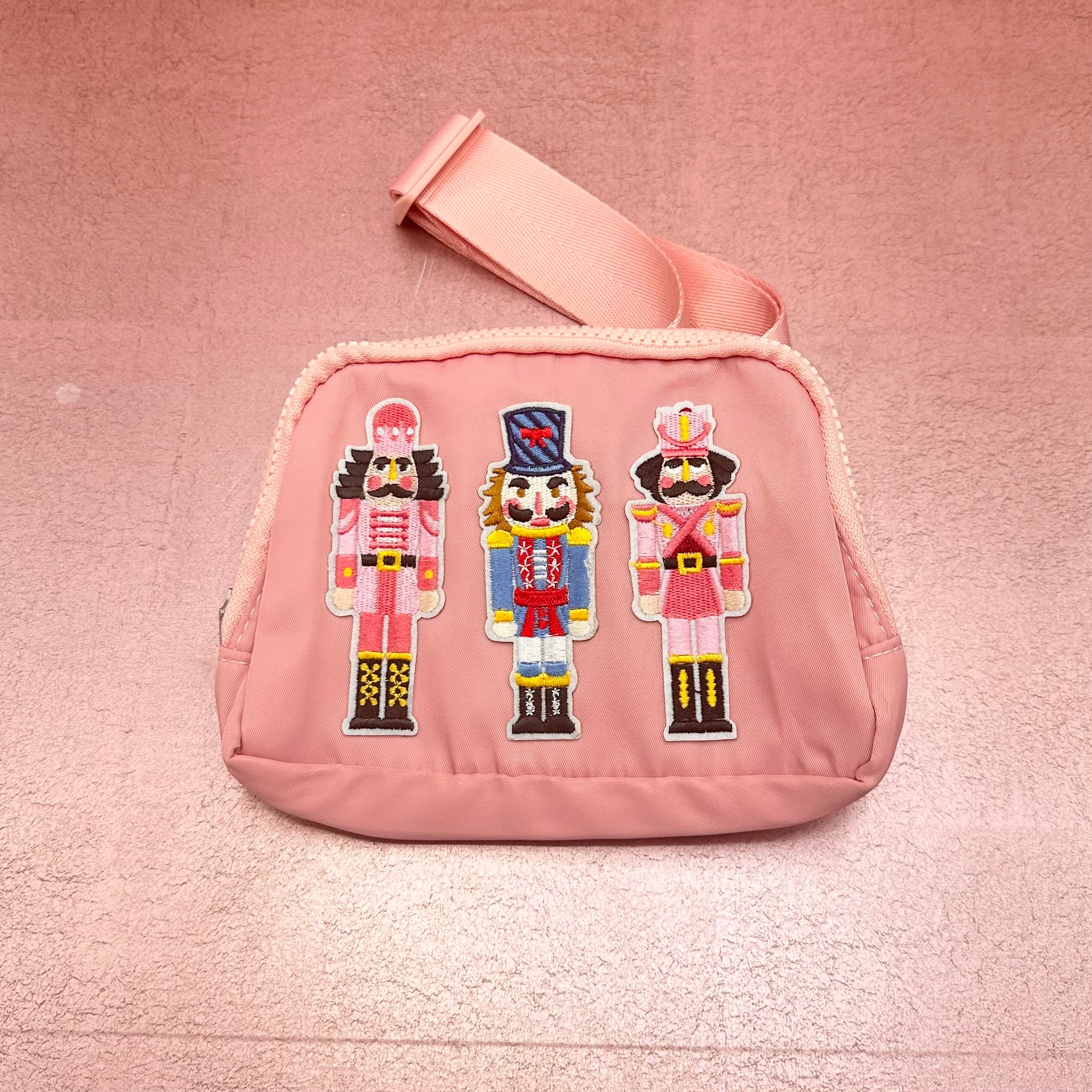 Light Pink Nutcracker Patch Belt Bag