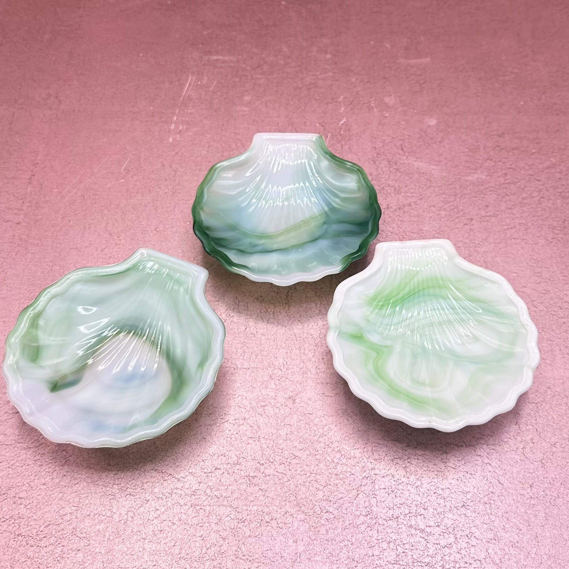 Vintage Agro Agate Seashell Catchalls