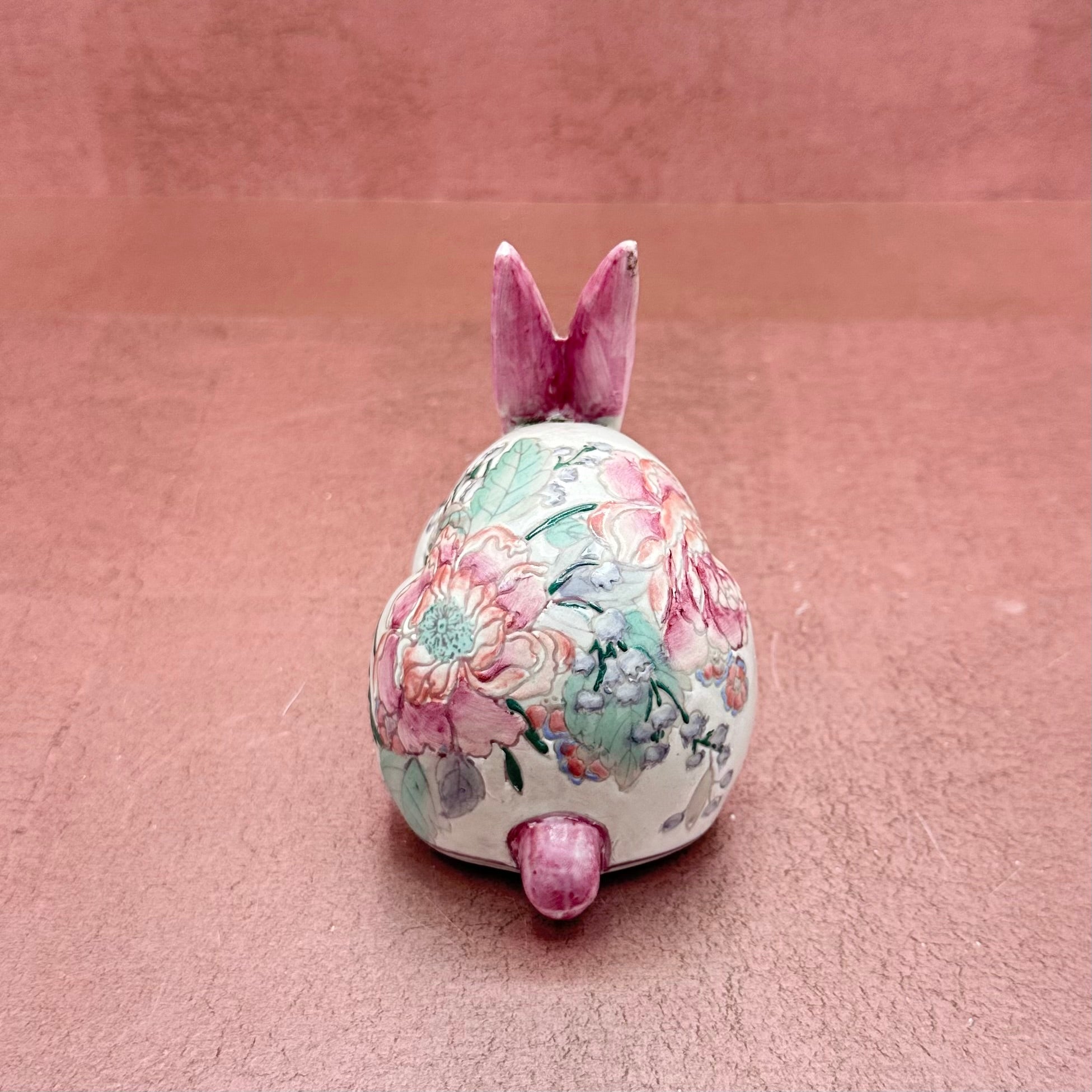 Andrea by Sadek Pink Porcelain Chinoiserie Bunny