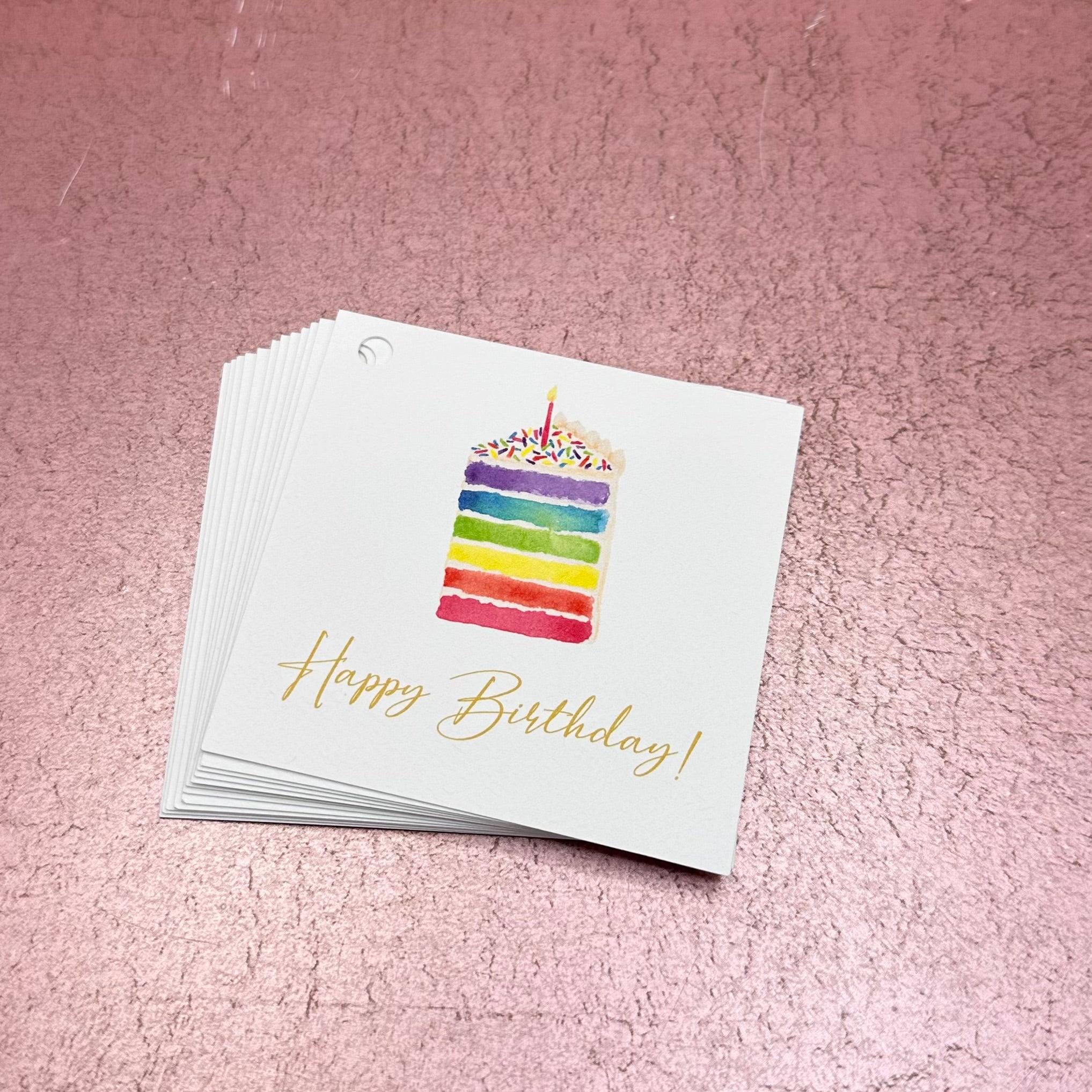 Rainbow Cake Gift Tags