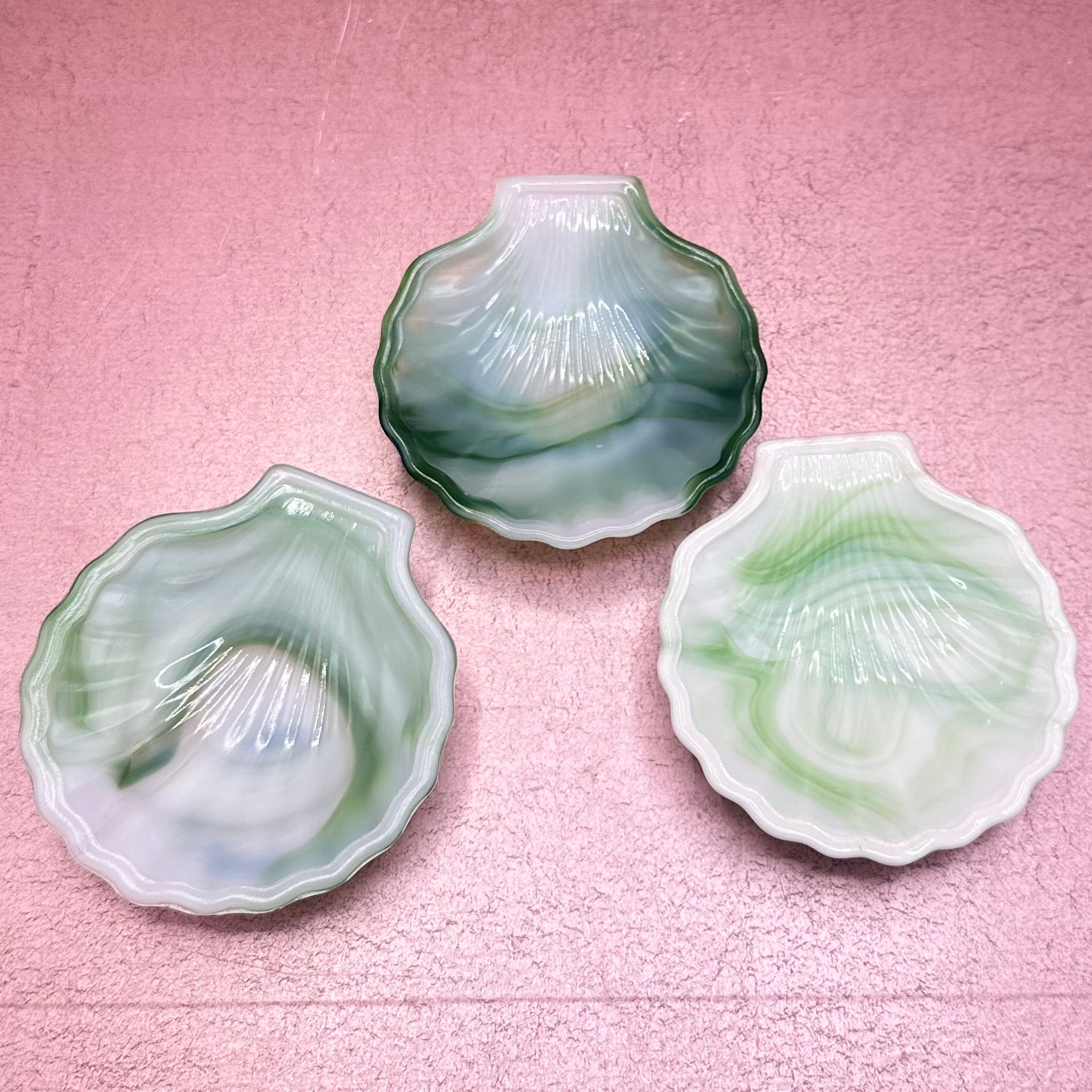 Vintage Agro Agate Seashell Catchalls