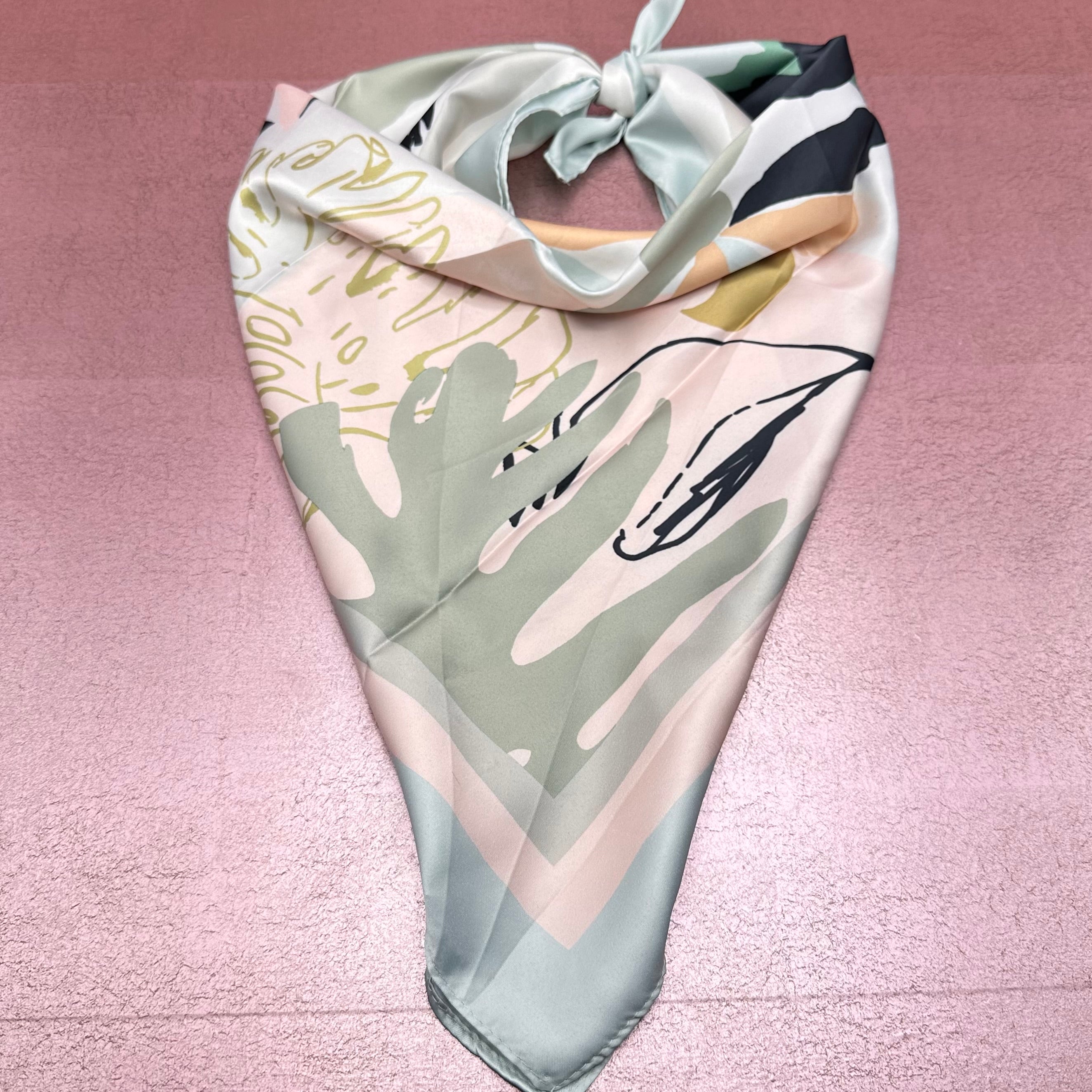 Abstract Foliage Pastel Scarf