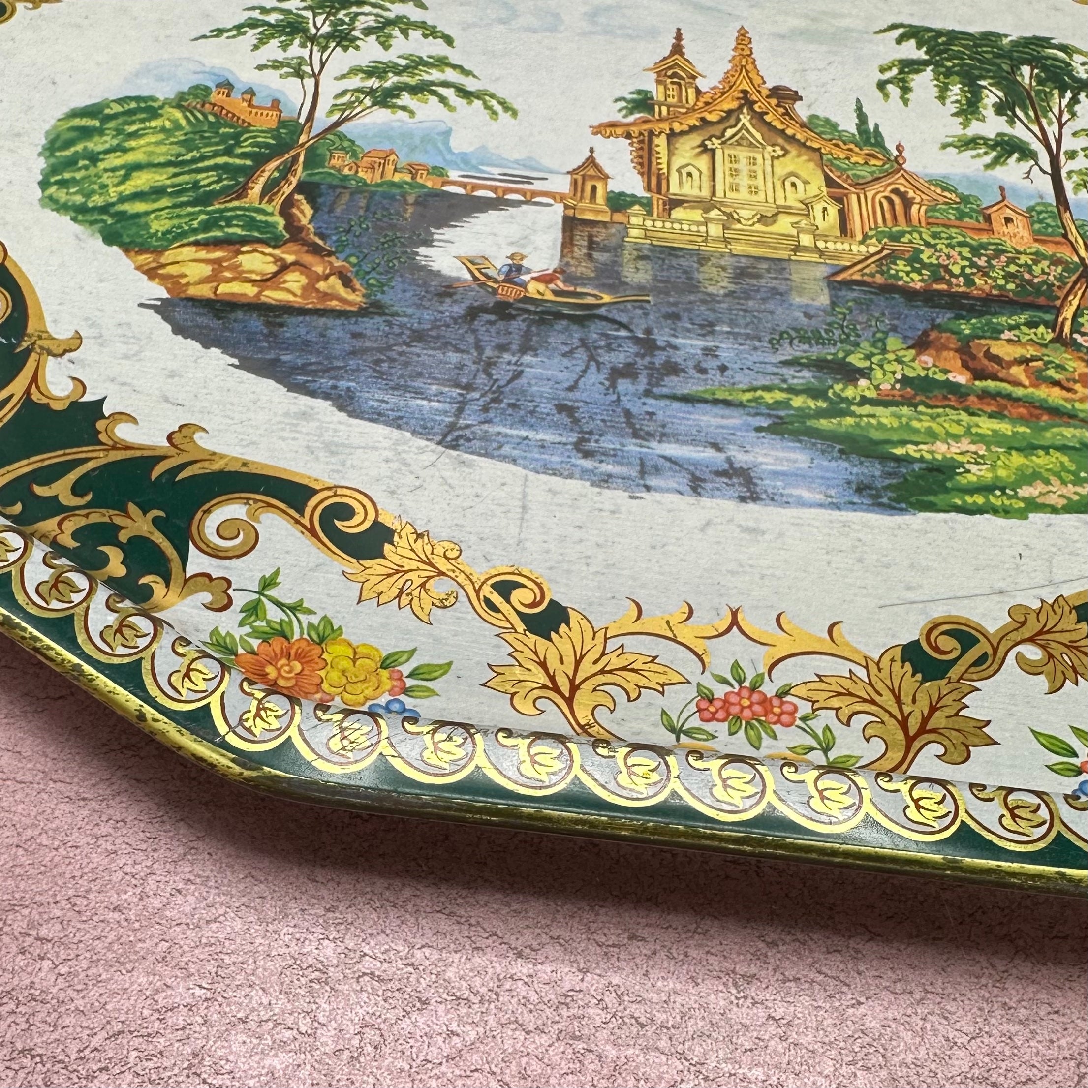 Vintage Daher Tin Serving Tray