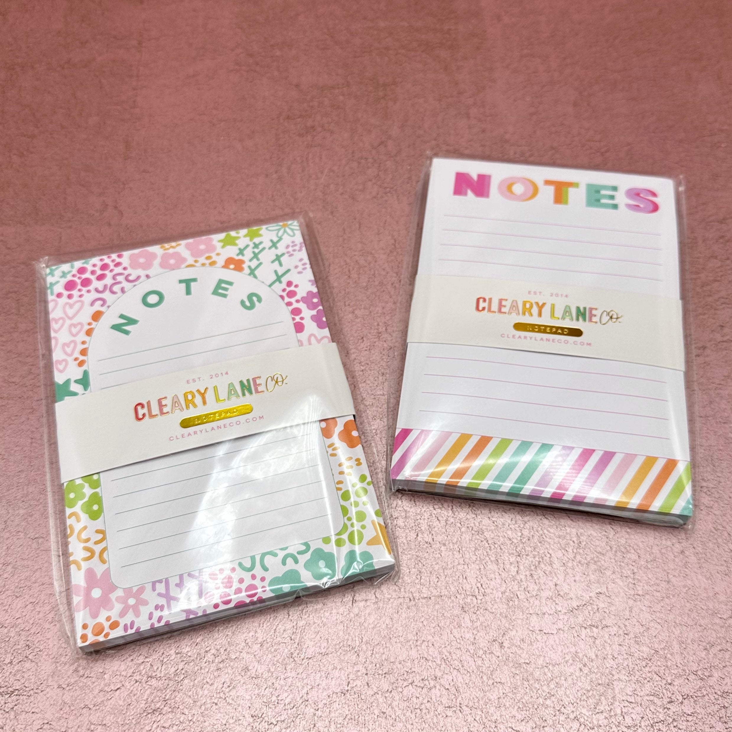 Pink Rainbow Garden Notepad 4X6