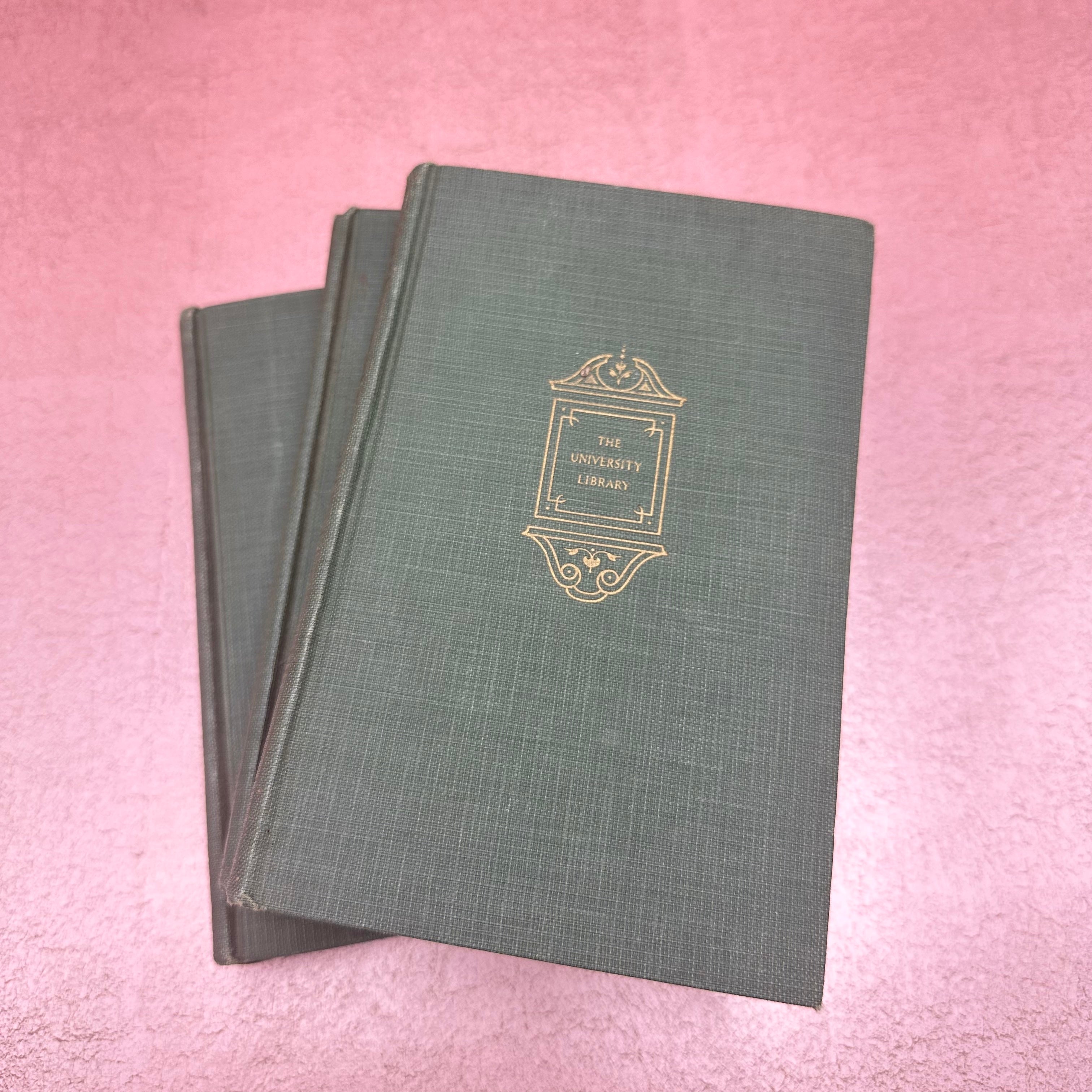 Vintage University Library Books Green