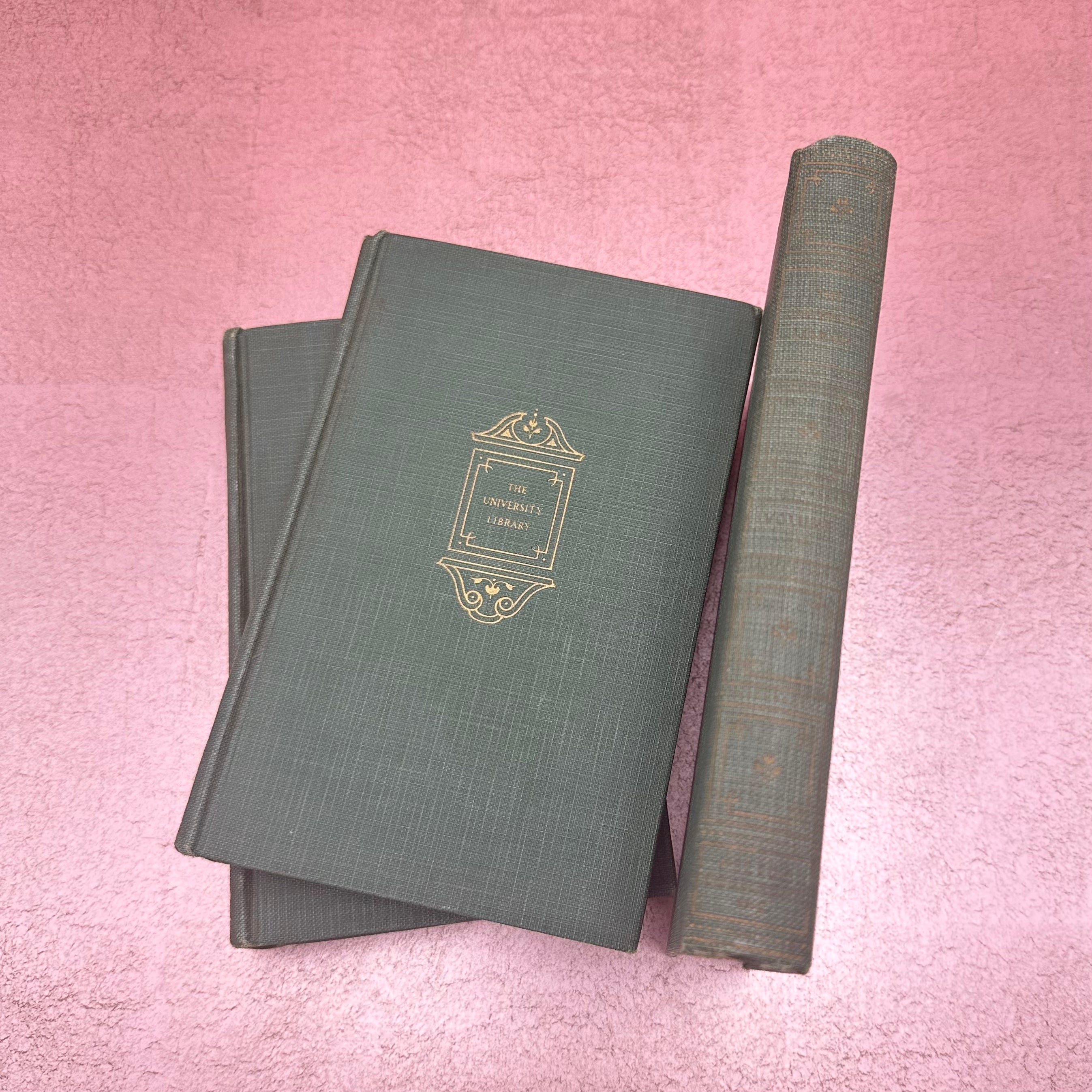 Vintage University Library Books Green