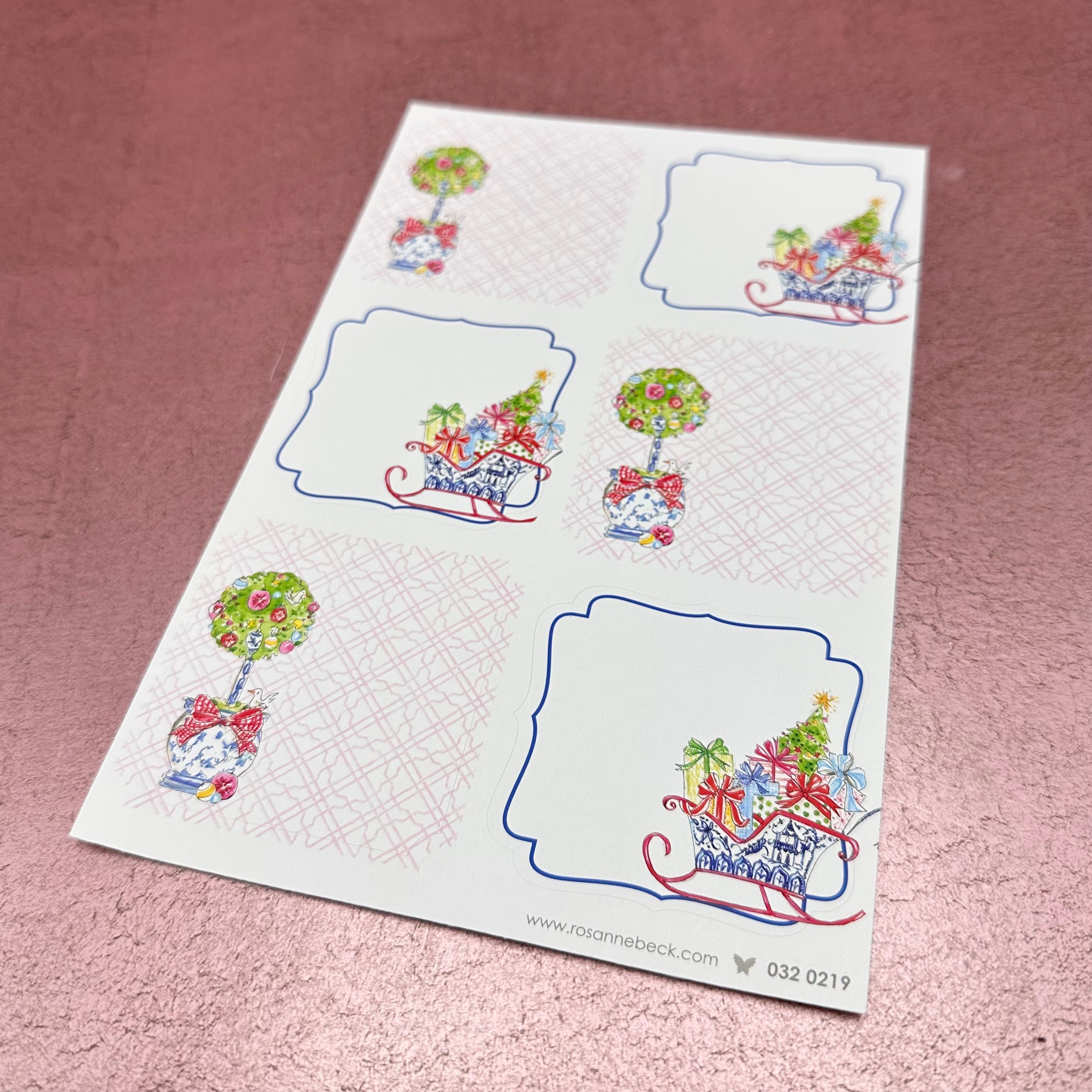 Holiday Chinoiserie Sticker Sheets