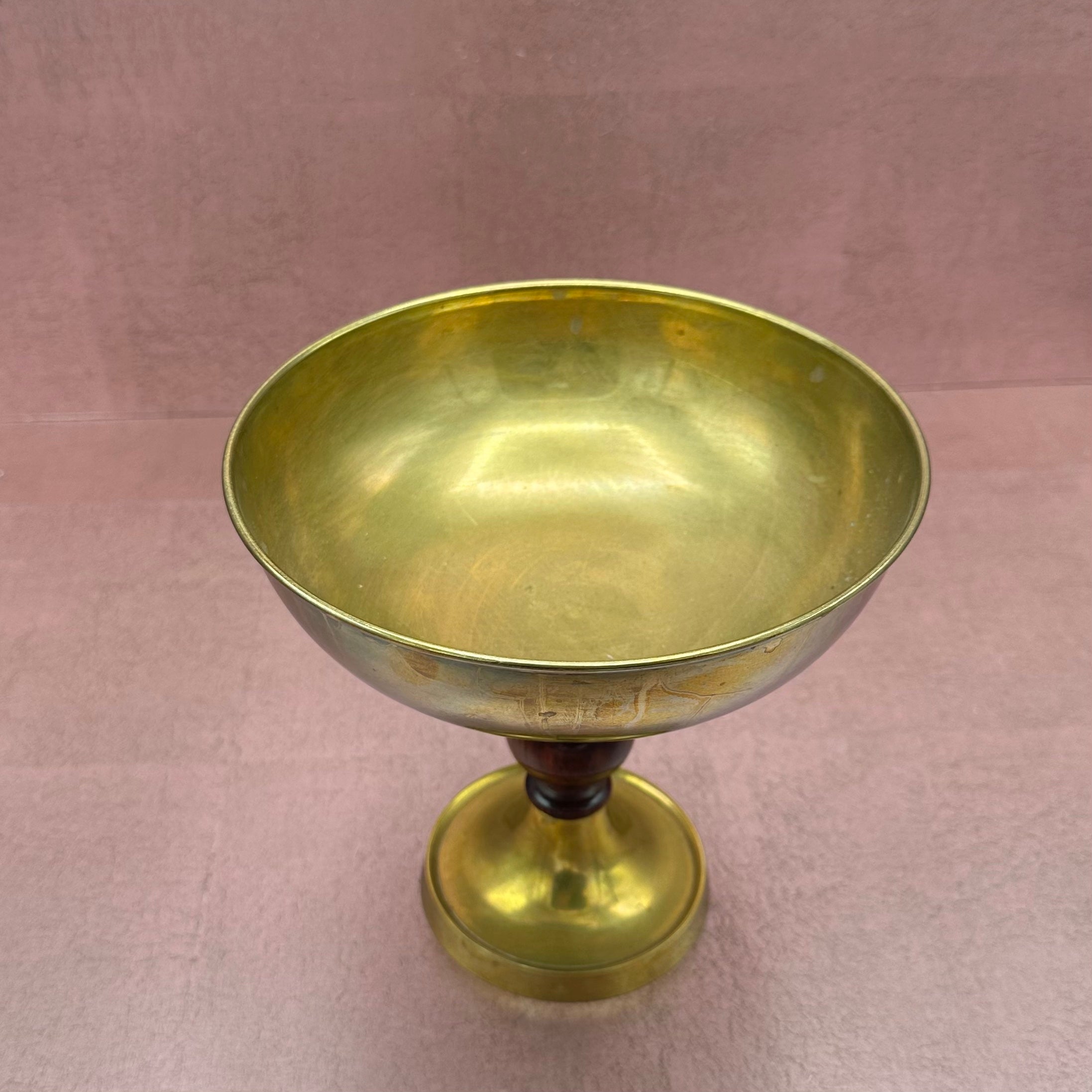 Brass & Wood Compote