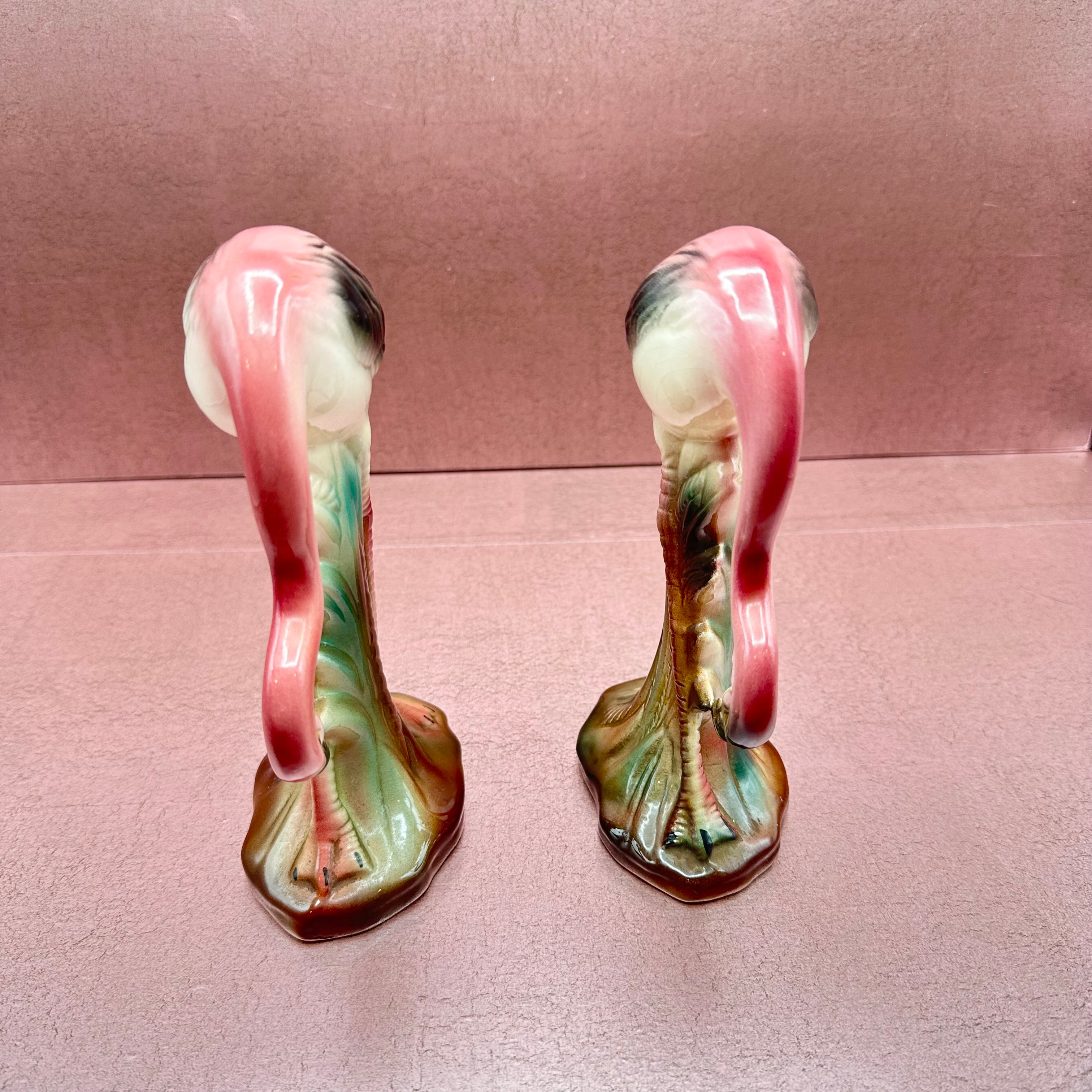 Flamingo Pair Porcelain Mid Century